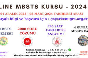 2024 YILI (MBSTS) MESLEKİ BİLGİLER SEVİYE TESPİT SINAVI KURSU UYGULAMA ESASLARI