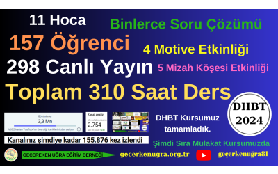 DHBT KURSUMUZU VE DHBT KAMPIMIZI TAMAMLADIK. EMEĞİ GEÇEN TÜM HOCALARIMIZA TÜM ÖĞRENCİLERİMİZ ADINA TEŞEKKÜR EDİYORUZ.