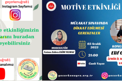 ELİF GENÇ - İZMİR İL MÜFTÜLÜĞÜ İL VAİZESİ - MOTİVE ETKİNLİĞİ - MÜLAKAT SINAVINDA DİKKAT EDİLMESİ GEREKENLER