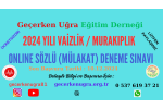 2024 YILI VAİZLİK/VAİZELİK VE MURAKIPLIK SÖZLÜ ( MÜLAKAT ) DENEME SINAVI BAŞVURU VE BİLGİLENDİRME FORMU Son Başvuru Tarihi : 15.12.2024