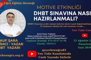 DHBT YAZARI RAUF ŞARA İLE DHBT ÜZERİNE YAPTIĞIMIZ SÖYLEŞİMİZİN TEKRARINA BURADAN İZLEYEBİLİRSİNİZ. PAYLAŞIRSANIZ MEMNUN OLURUZ.