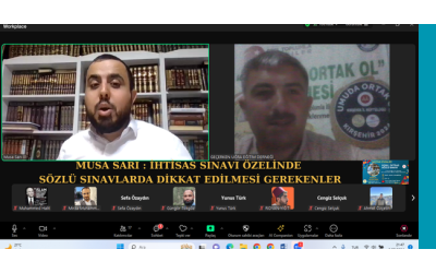 MUSA SARI : İHTİSAS SINAVI ÖZELİNDE SÖZLÜ SINAVLARDA DİKKAT EDİLMESİ GEREKENLER