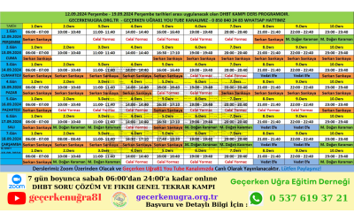 DHBT KURSU ONLINE SORU ÇÖZÜMÜ VE FIKIH GENEL TEKRAR KAMPI