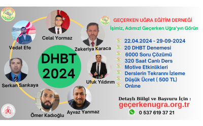 22 Nisan-29 Eylül tarihleri arası düzenleyeceğimiz 2024 YILI ONLINE DHBT KURSU BAŞVURU VE BİLGİLENDİRME FORMU ( Formu doldurduktan sonra en geç 48 saat içerisinde dönüş yapılacaktır)