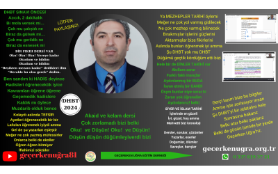 GÜLÜMSETEN DHBT ŞİİRİ – SERKAN SARIKAYA – GEÇERKEN UĞRA – Lütfen paylaşınız! DHBT SINAVI ÖNCESİ Azıcık, 2 dakikalık Bi mola versek mi… Çok mu çalıştık ne Biraz da gülsek mi… Çok mu gerildik ne Biraz da esnesek mi…