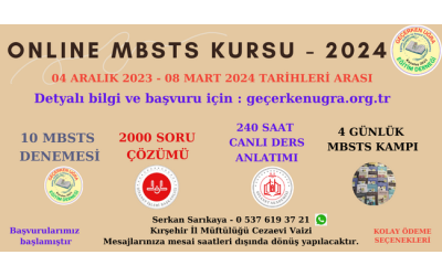2024 YILI MBSTS KURSU BAŞVURULARIMIZ BAŞLAMIŞTIR.