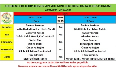 DHBT KURSUMUZ 22 NİSAN'DA BAŞLIYOR