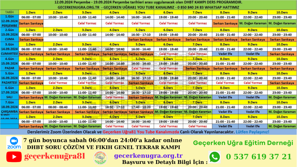DHBT KURSU ONLINE SORU ÇÖZÜMÜ VE FIKIH GENEL TEKRAR KAMPI