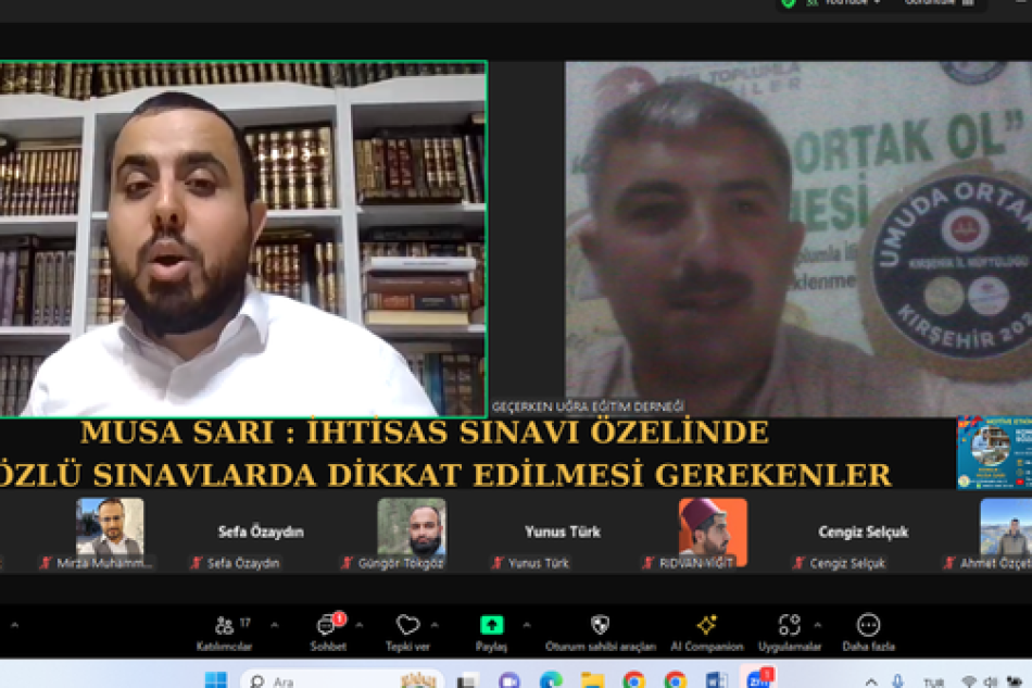 MUSA SARI : İHTİSAS SINAVI ÖZELİNDE SÖZLÜ SINAVLARDA DİKKAT EDİLMESİ GEREKENLER
