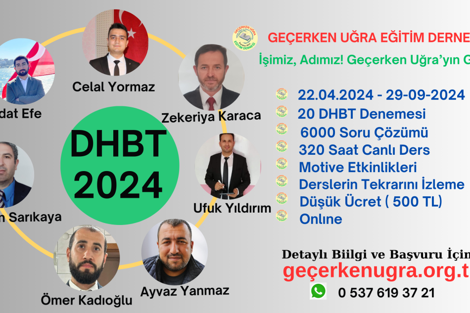 22 Nisan-29 Eylül tarihleri arası düzenleyeceğimiz 2024 YILI ONLINE DHBT KURSU BAŞVURU VE BİLGİLENDİRME FORMU ( Formu doldurduktan sonra en geç 48 saat içerisinde dönüş yapılacaktır)
