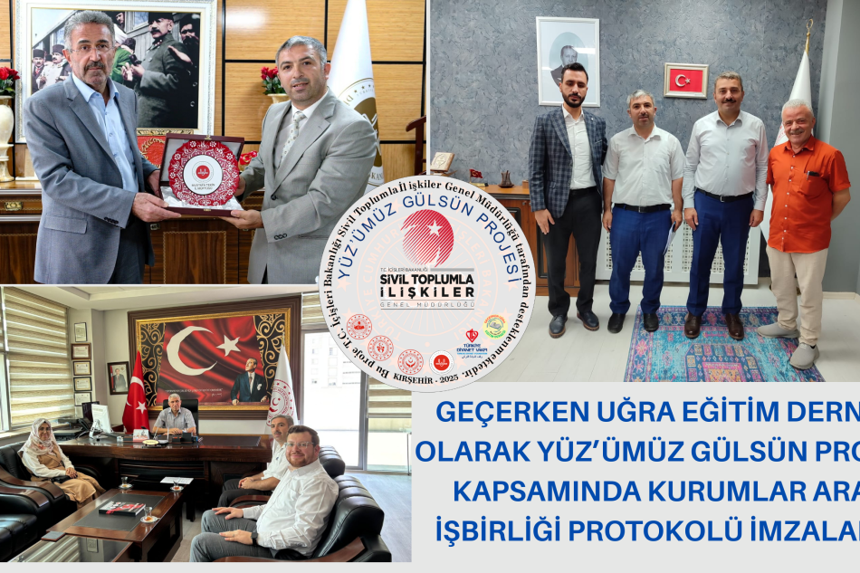 GEÇERKEN UĞRA EĞİTİM DERNEĞİ OLARAK YÜZ’ÜMÜZ GÜLSÜN PROJESİ KAPSAMINDA KURUMLAR ARASI İŞBİRLİĞİ PROTOKOLÜ İMZALADIK.